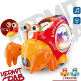 Children Toys Crawling Crab Walking Dancing Electronic Pets Robo Hermit Crab Snail Glowing With Music Light Baby Toddler Toy